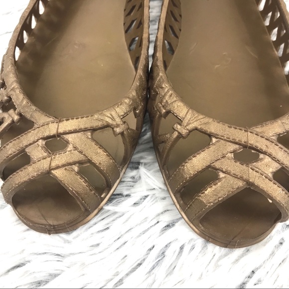 Steve Madden Jelly Woven Peep Toe Flats EUC - Picture 2 of 6